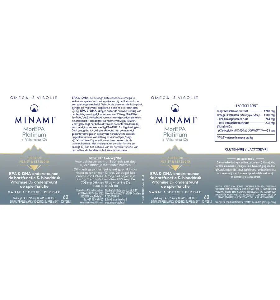 Minami MorEpa Platinum 60 softgels (afbeelding 2)