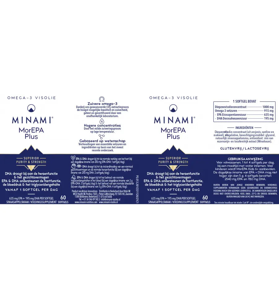 Minami MorEpa Plus 60 softgels (afbeelding 2)