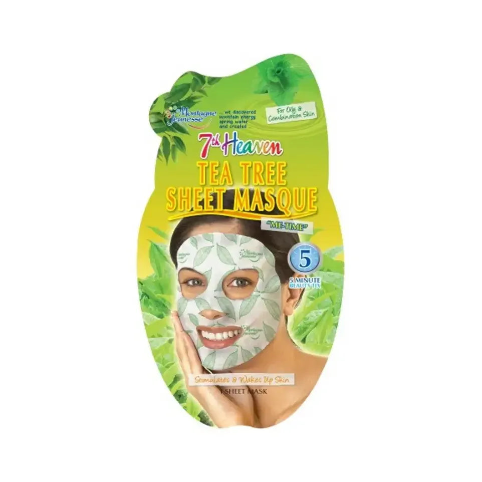 Montagne 7th Heaven gezichtsmasker tea tree sheet 16 gram