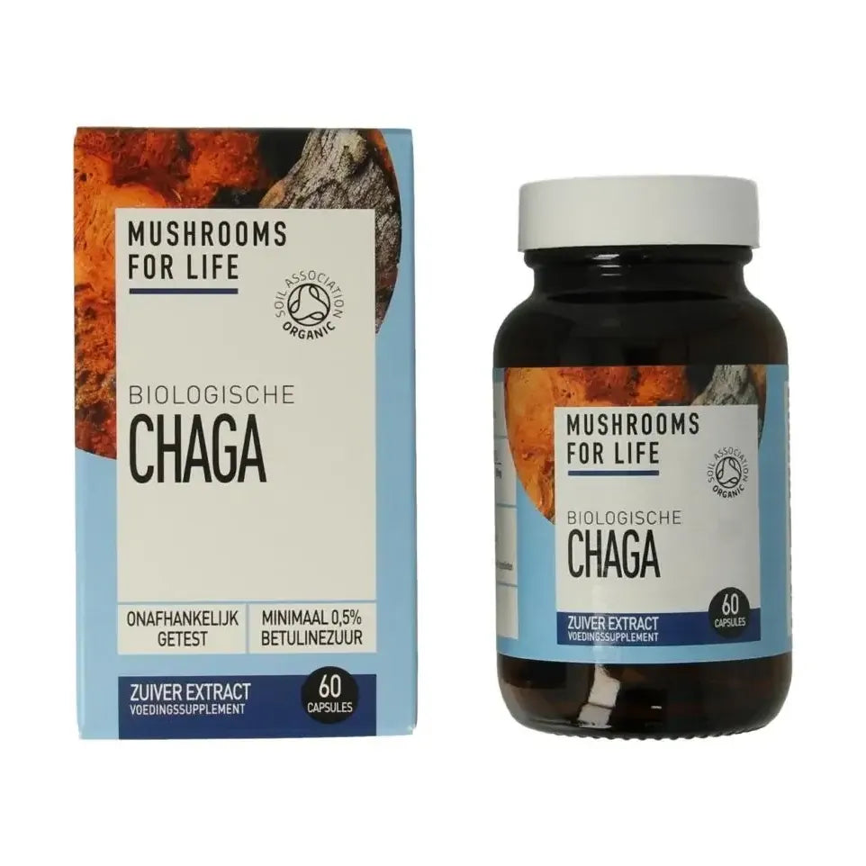 Mushrooms For Life Chaga biologisch 60 capsules