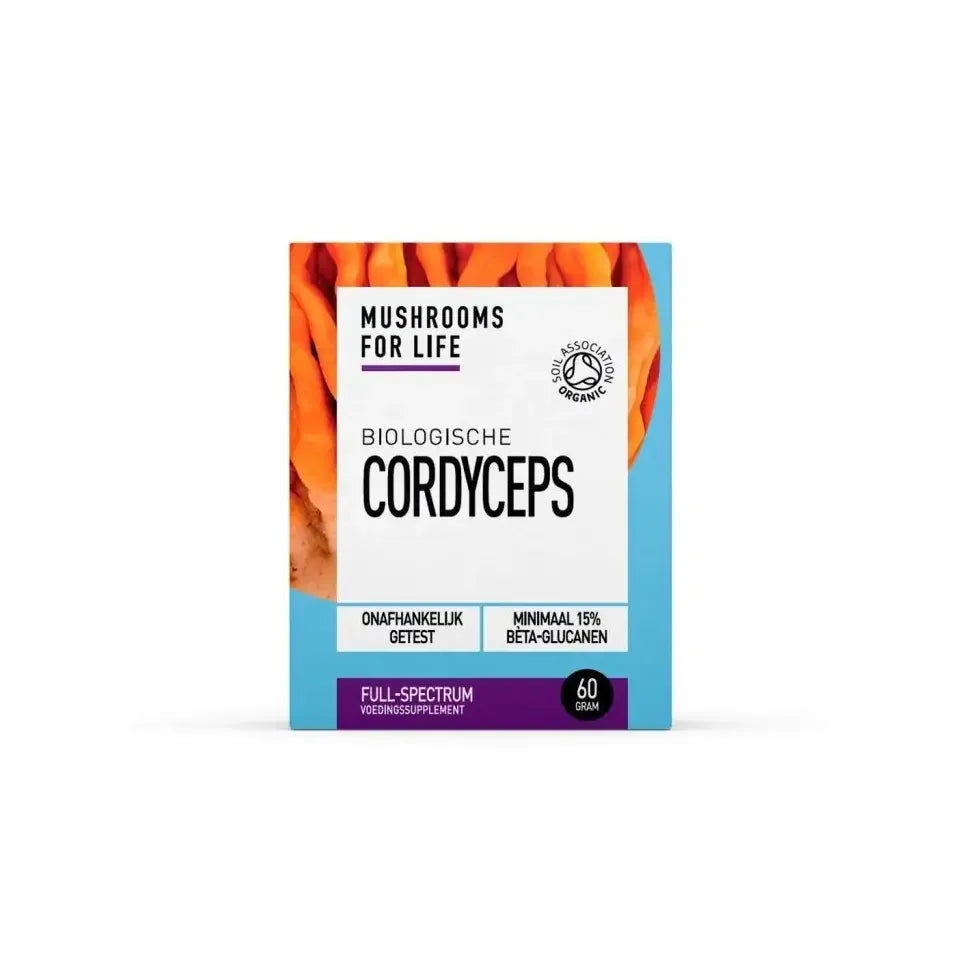 Mushrooms For Life Cordyceps poeder biologisch 60 gram
