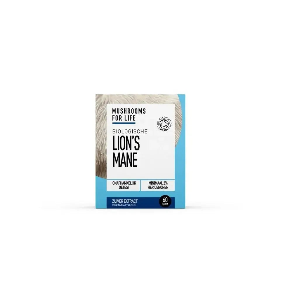 Mushrooms For Life Lion's mane poeder biologisch 60 gram