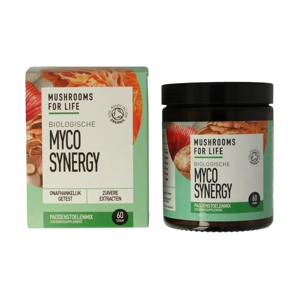 Mushrooms For Life Myco synergy poeder biologisch 60 gram