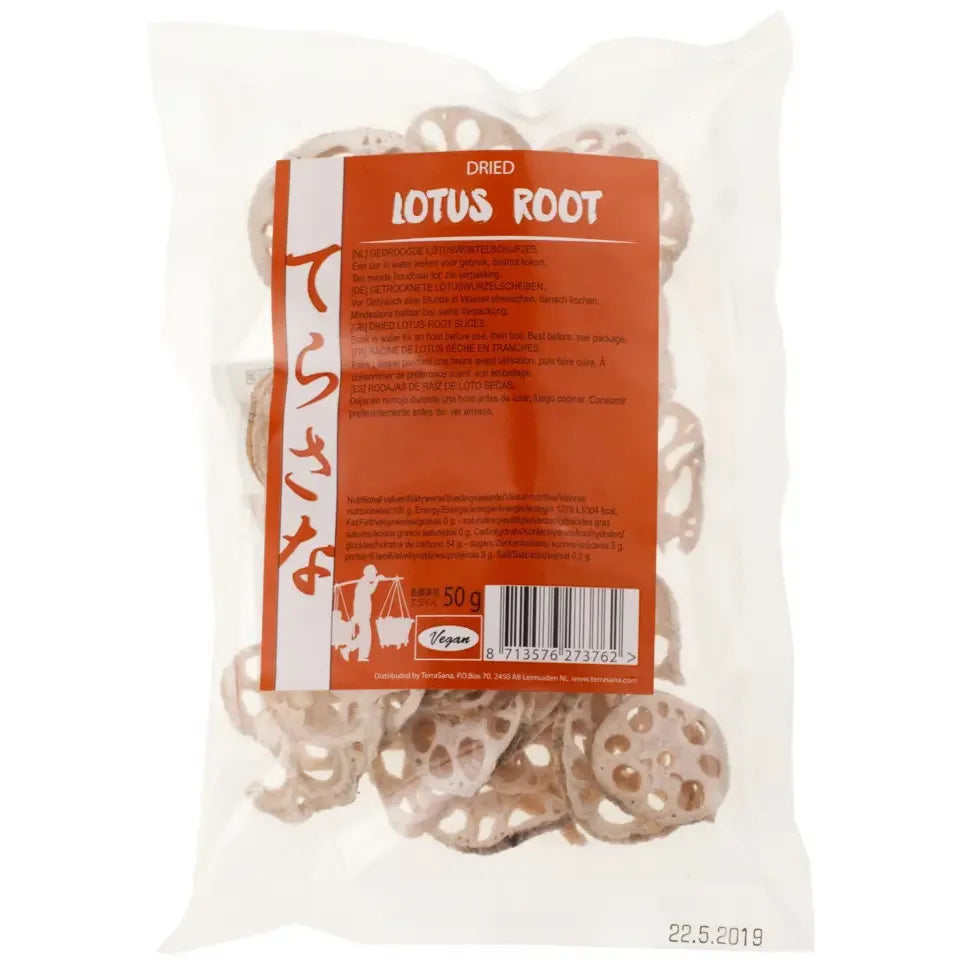 Terrasana Lotusschijfjes gedroogd 50 gram