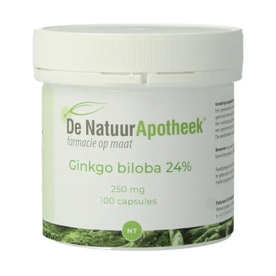 Natuurapotheek Ginkgo biloba 24% 250 mg 100 capsules