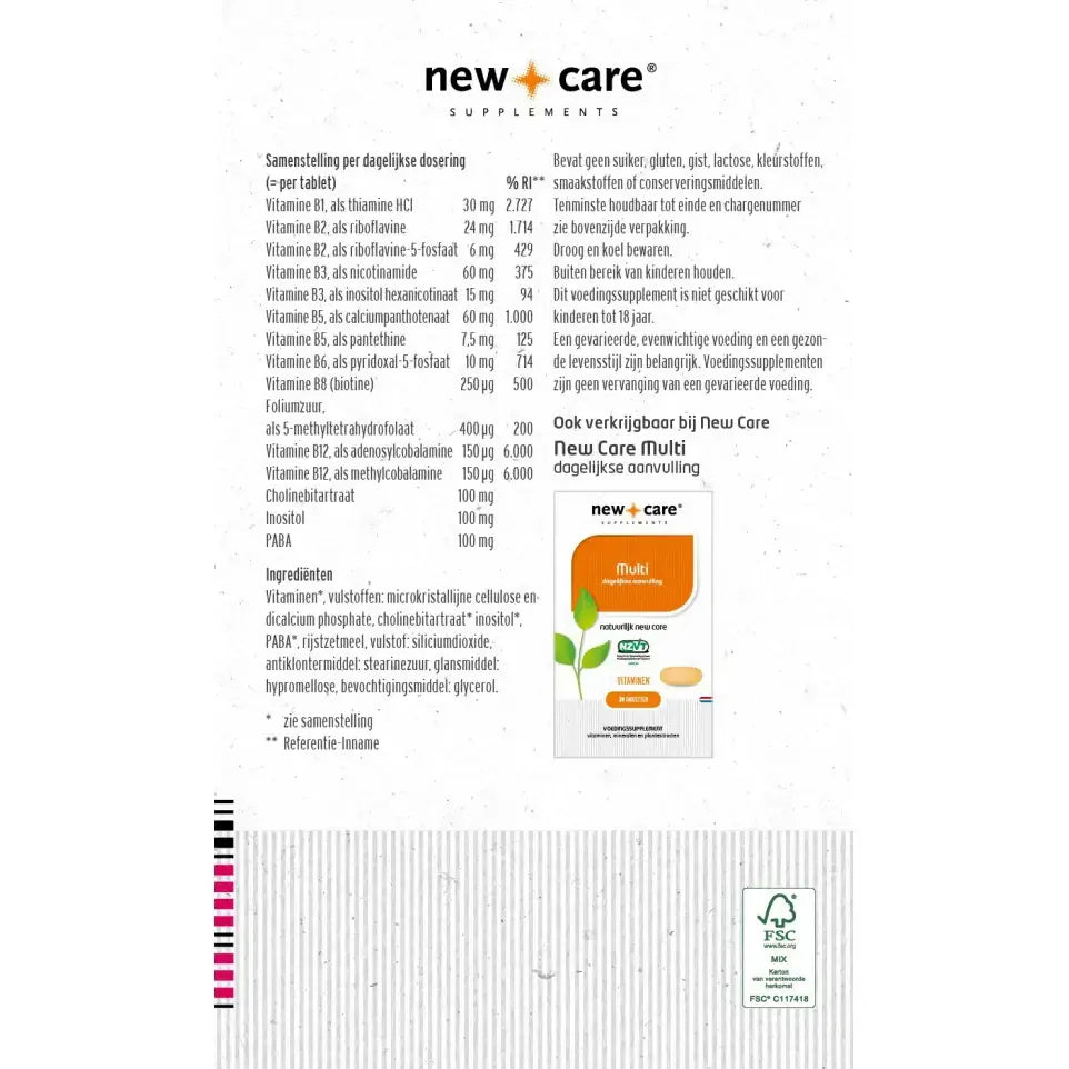 New Care B Complex 60 tabletten