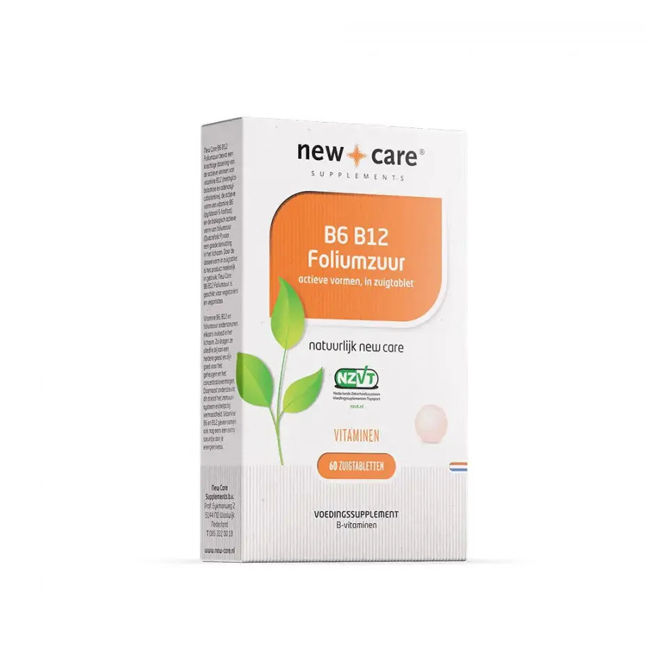 New Care B6 B12 Foliumzuur 60 zuigtabletten