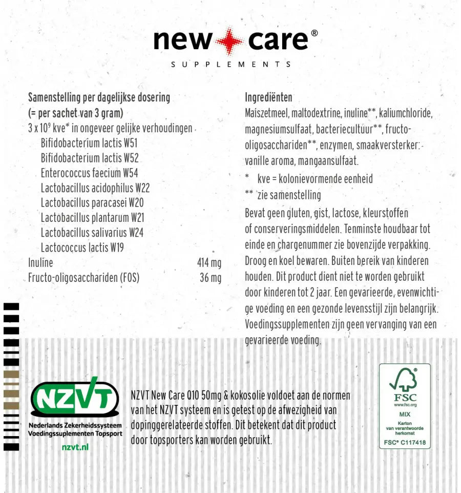 New Care Bifido lacto complex 10 sachets (afbeelding 2)