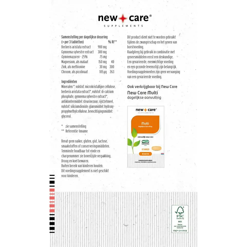 New Care Bloedsuiker balans 60 tabletten