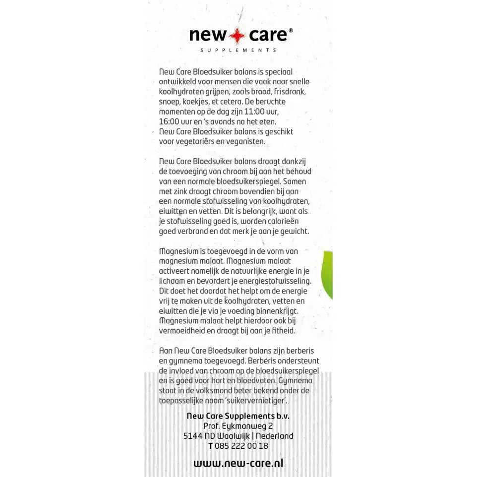 New Care Bloedsuiker balans 60 tabletten