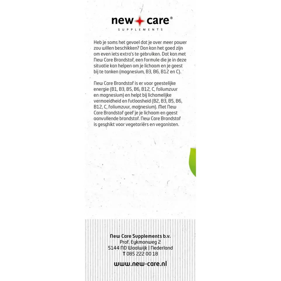 New Care Brandstof 90 tabletten