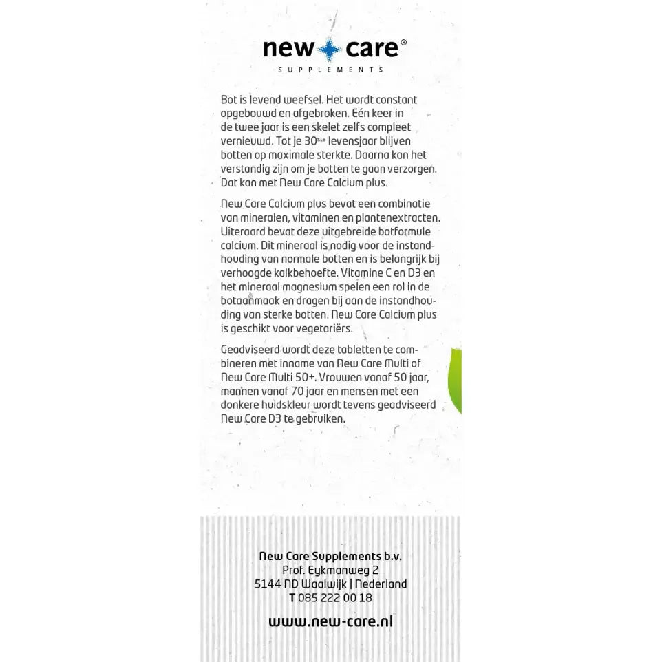 New Care Calcium plus 60 tabletten
