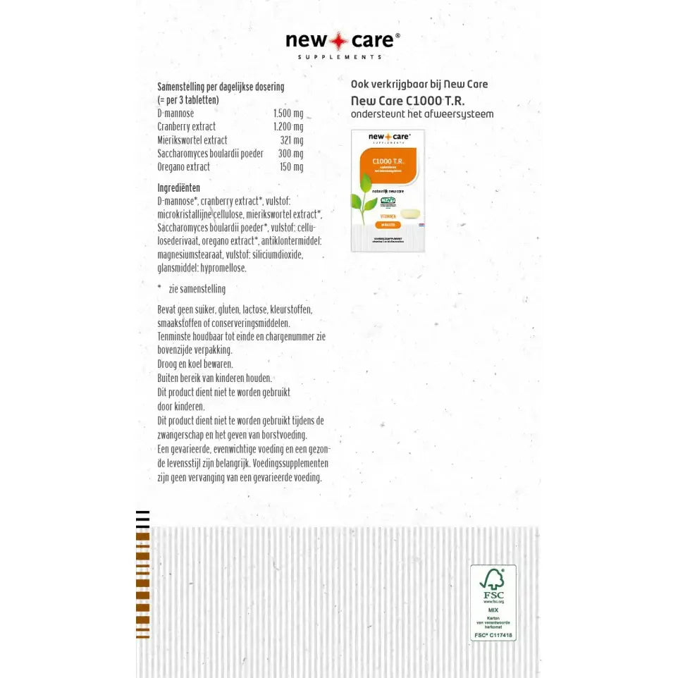 New Care Cranberry plus 30 tabletten