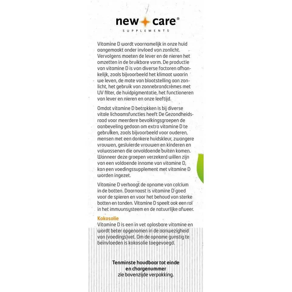 New Care Vitamine D3 25 mcg 100 capsules