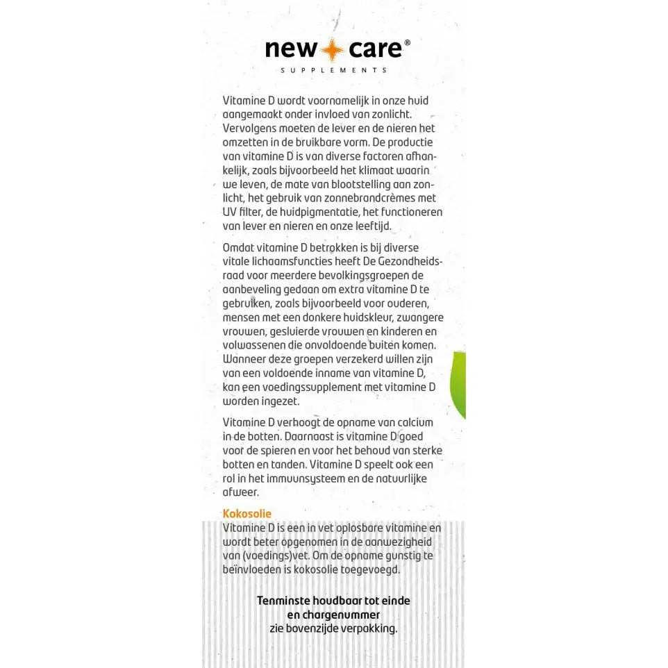 New Care Vitamine D3 75 mcg 100 capsules