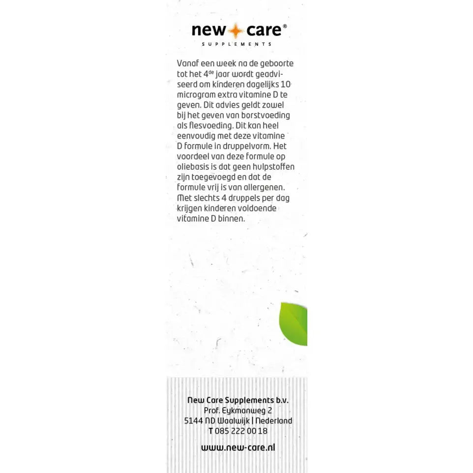 New Care D3 druppels oliebasis 25 ml