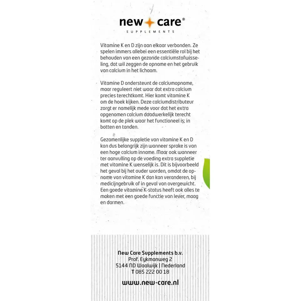 New Care K2 & D3 60 capsules