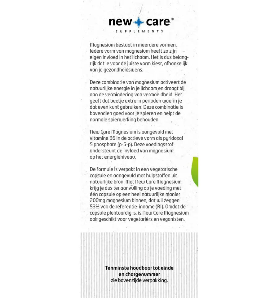 New Care Magnesium 60 vcaps (afbeelding 3)