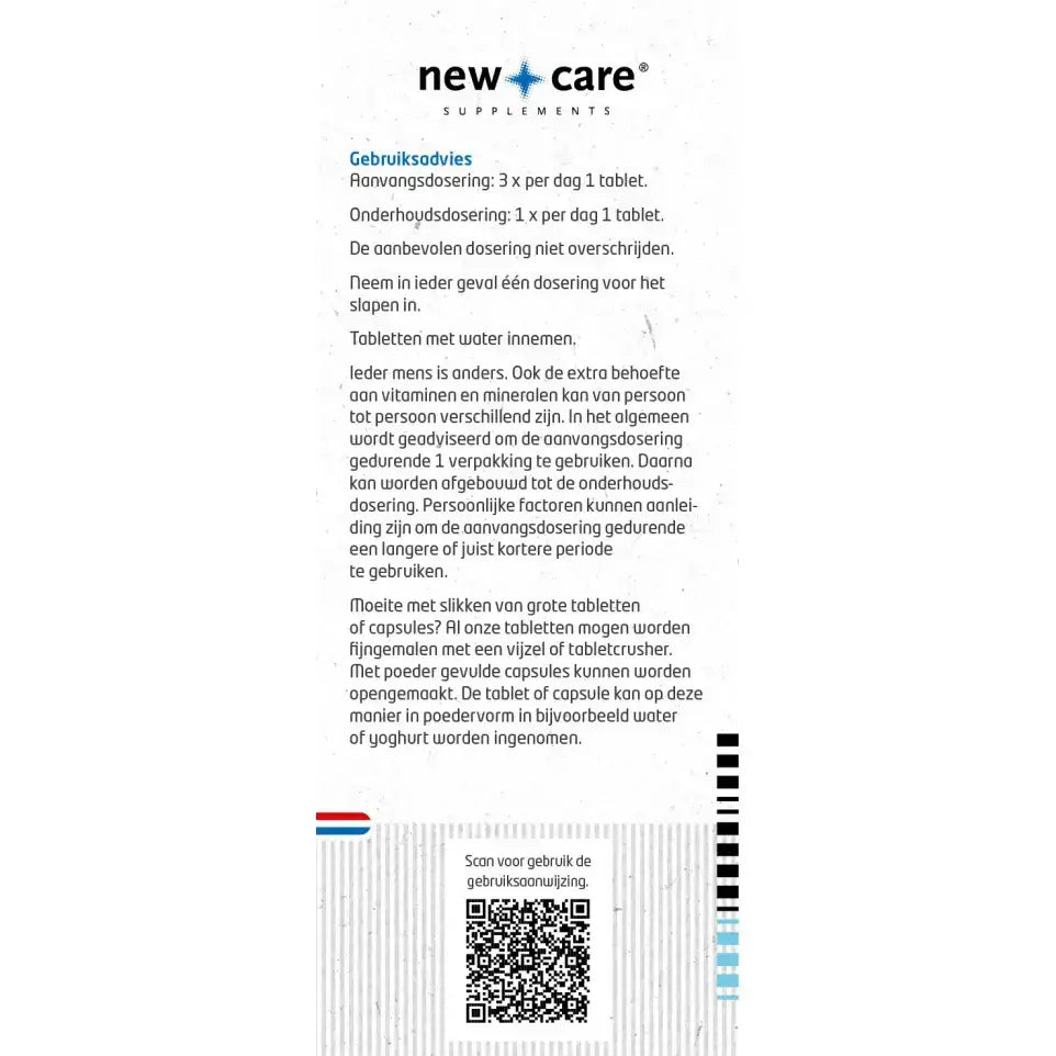 New Care Magnesium bisglycinaat tauraat 60 tabletten