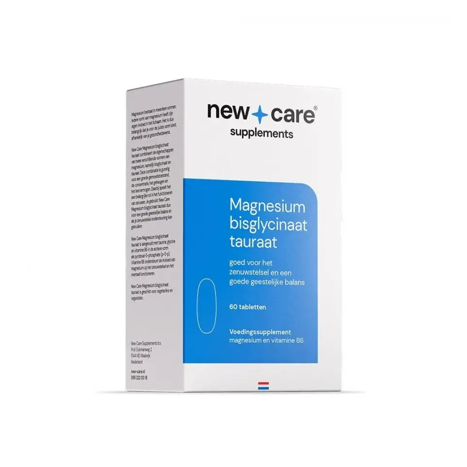 New Care Magnesium bisglycinaat tauraat 60 tabletten