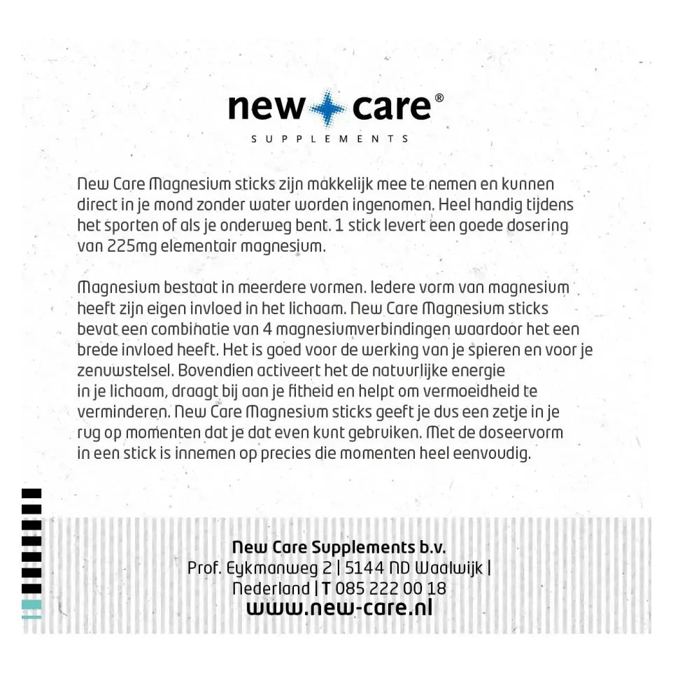 New Care Magnesium sticks 30 stuks