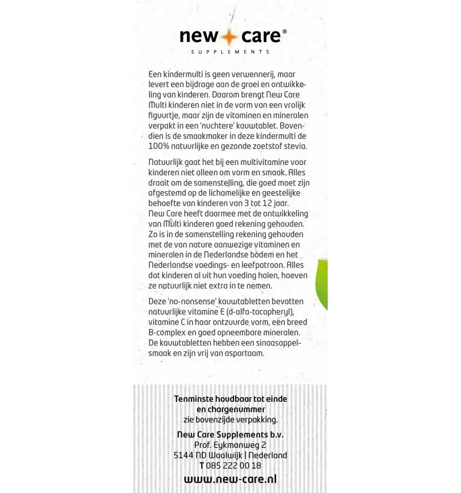 New Care Multi kind 60 kauwtabletten (afbeelding 3)