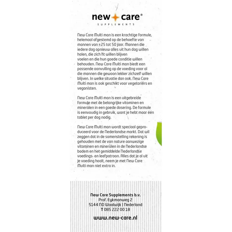New Care Multi man 60 tabletten