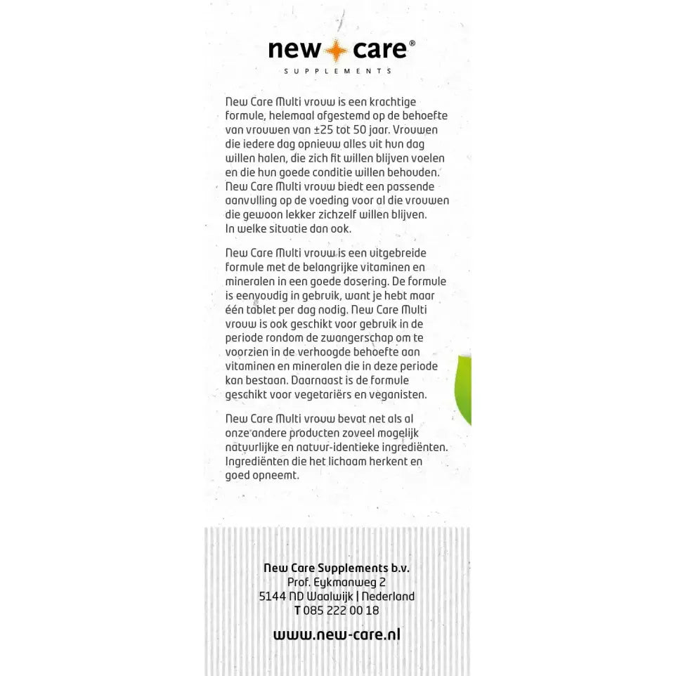 New Care Multi vrouw 60 tabletten