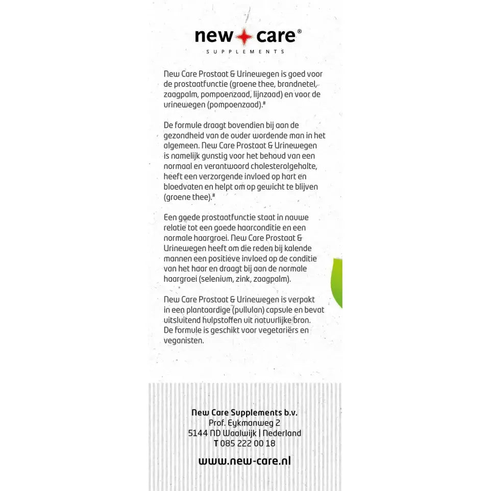 New Care Prostaat & urinewegen 60 vcaps