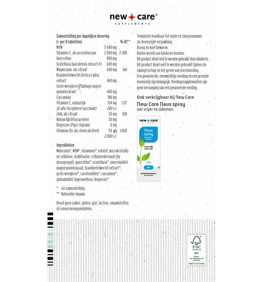 New Care Scutellaria complex 45 tabletten (afbeelding 2)