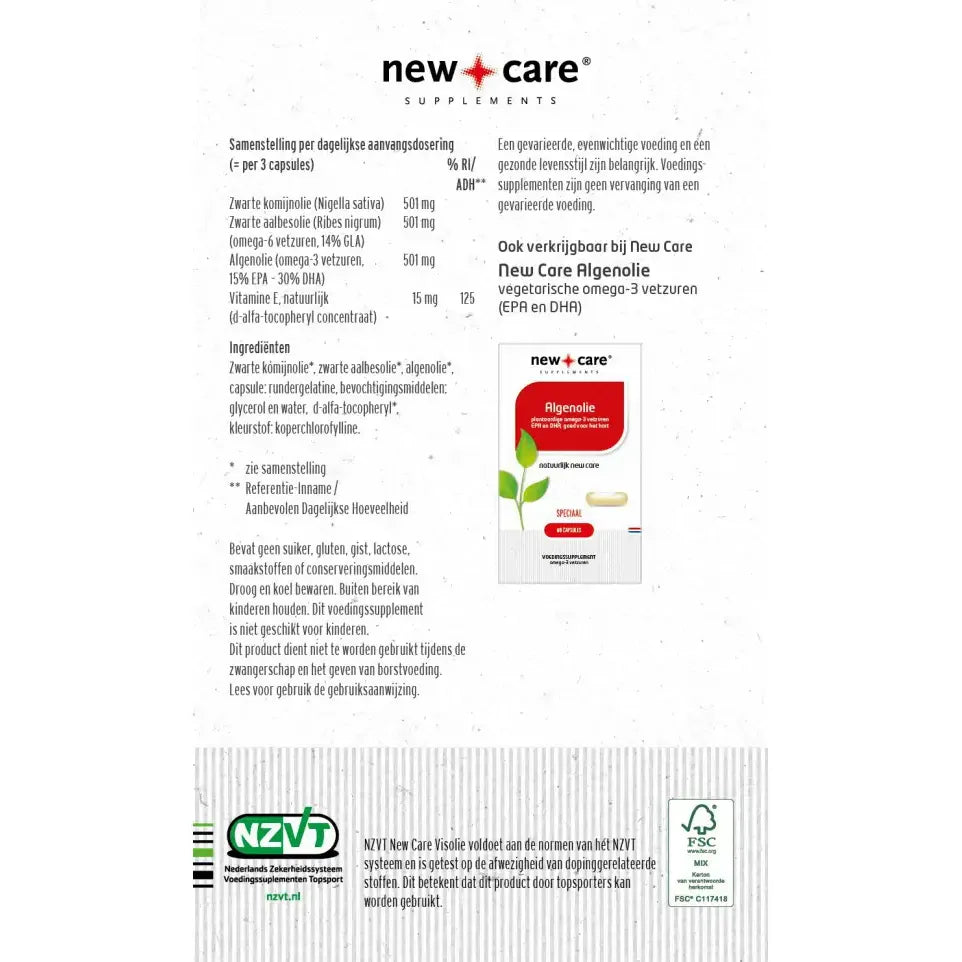 New Care Vetzuren balans 60 capsules