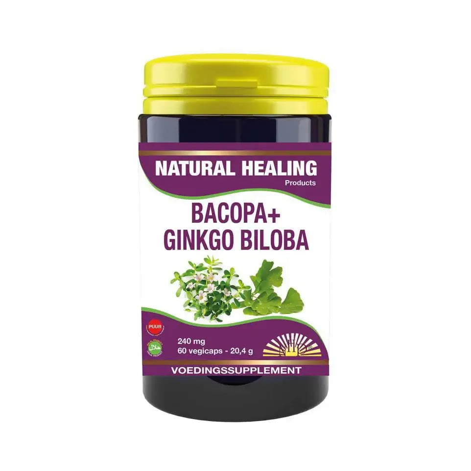 NHP Bacopa met ginkgo biloba puur 60 vcaps