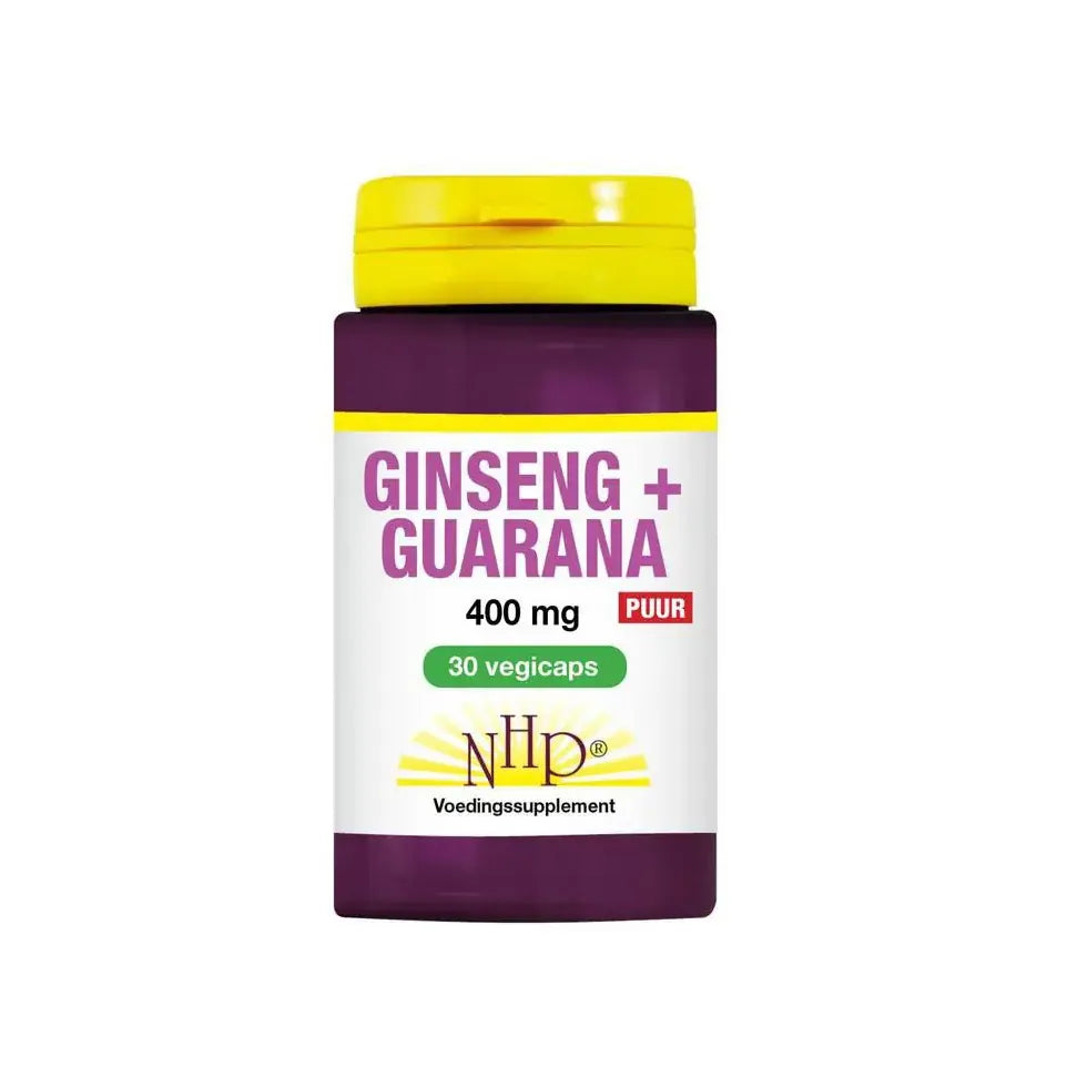 NHP Ginseng guarana 400 mg puur 30 capsules