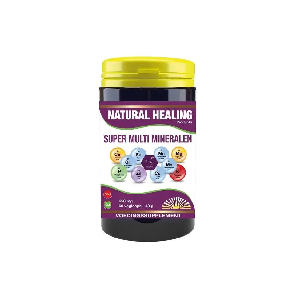 NHP Super multi mineralen 650 mg puur 60 capsules