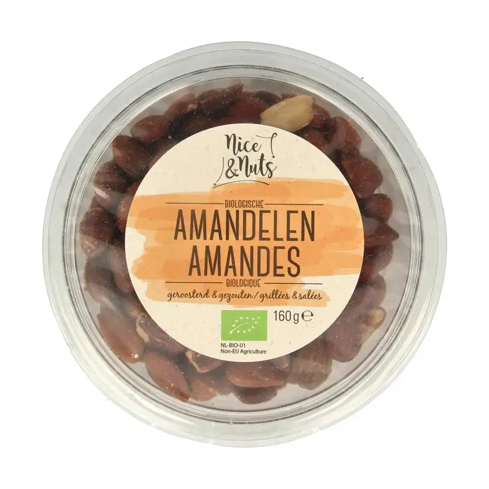 Nice & Nuts Amandelen bruin Geroosterd biologisch 160 g