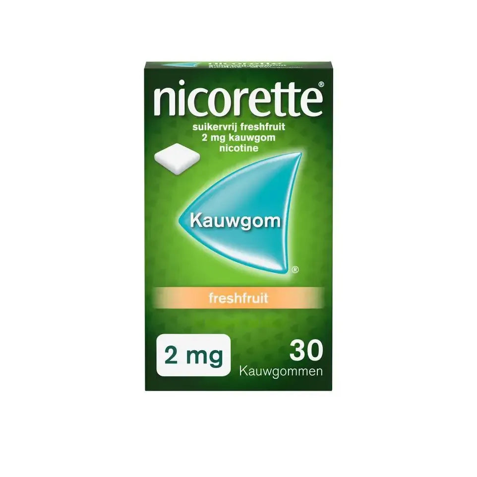 Nicorette Kauwgom 2 mg freshfruit 30 stuks