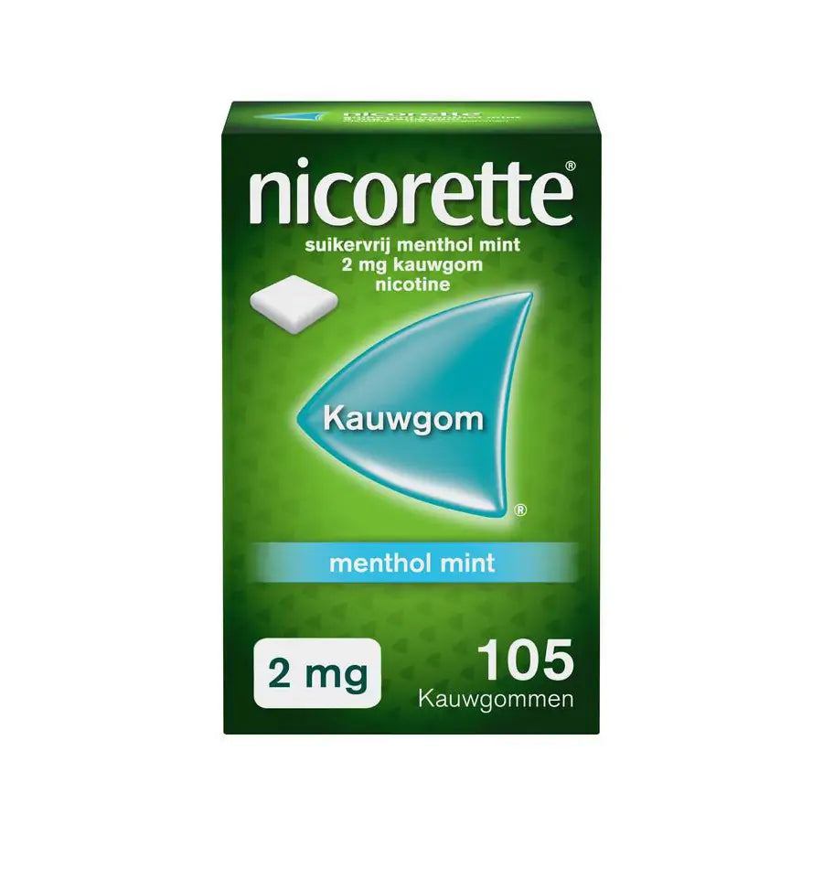 Nicorette Kauwgom 2 mg menthol mint 105 stuks