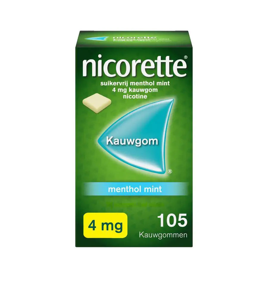 Nicorette Kauwgom 4 mg menthol mint 105 stuks
