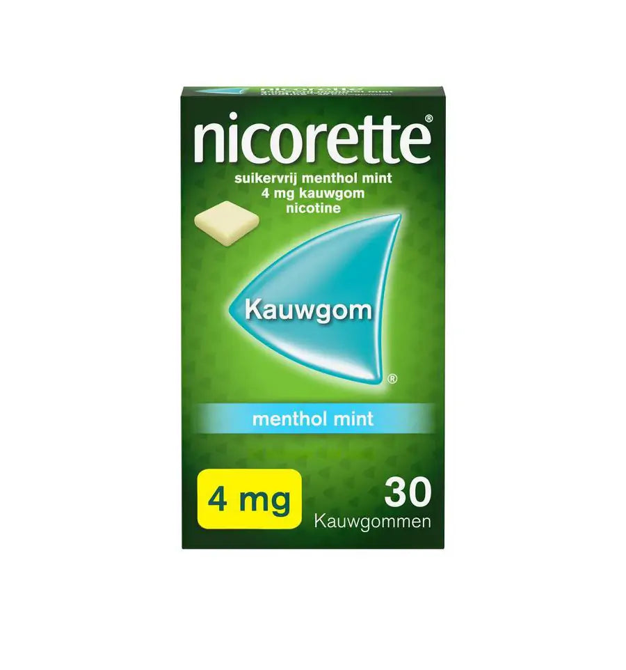 Nicorette Kauwgom 4 mg menthol mint 30 stuks