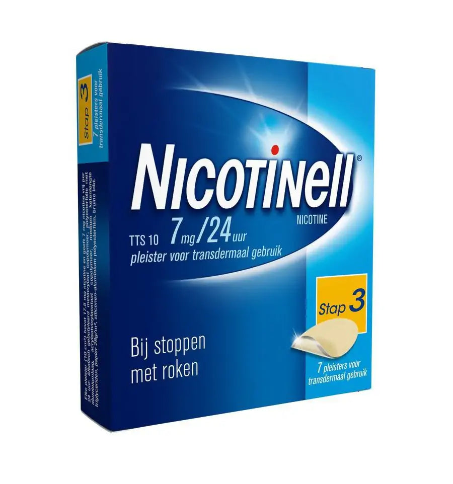 Nicotinell Pleister Stap 3 7 mg 7 stuks