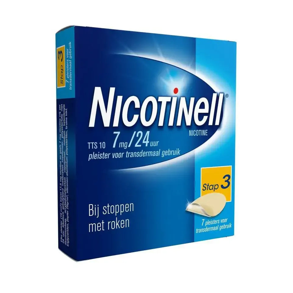 Nicotinell Pleister Stap 3 7 mg 7 stuks