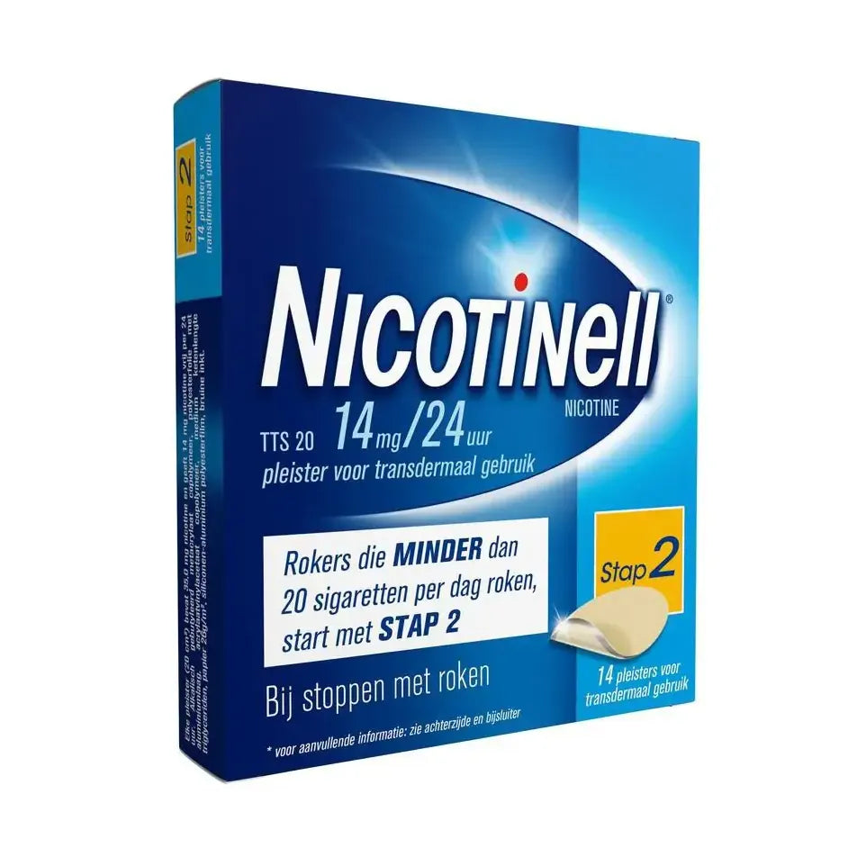Nicotinell Pleister Stap 2 14 mg 14 stuks