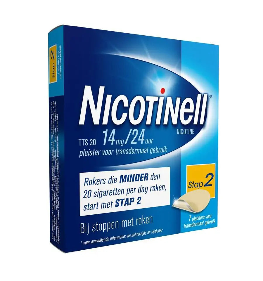 Nicotinell Pleister Stap 2 14 mg 7 stuks