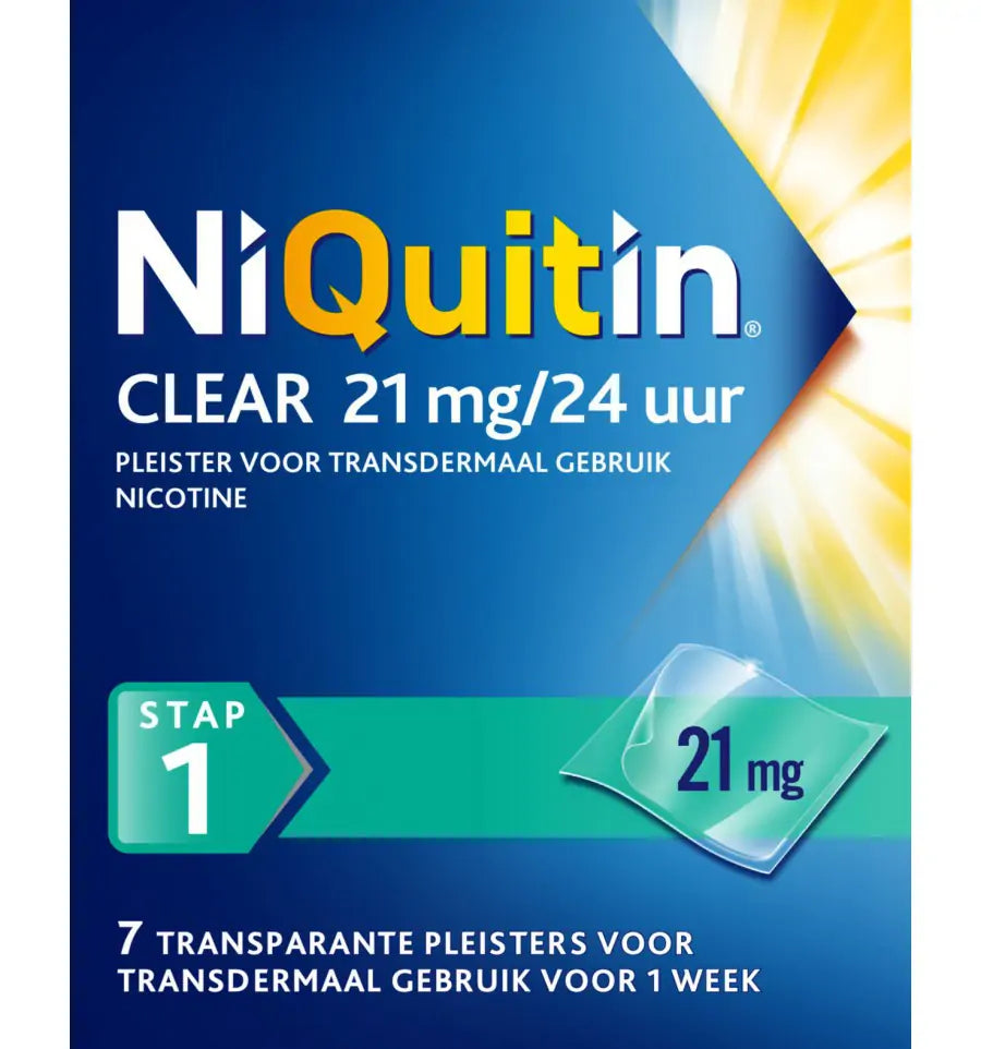 Niquitin Stap clear 21 mg/24 uur 7 stuks