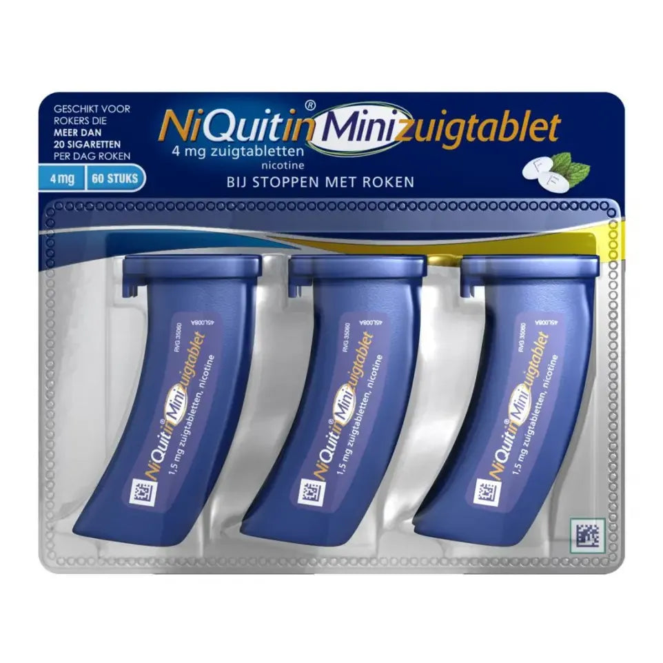 Niquitin Zuigtablet mini mint 4 mg 60 zuigtabletten