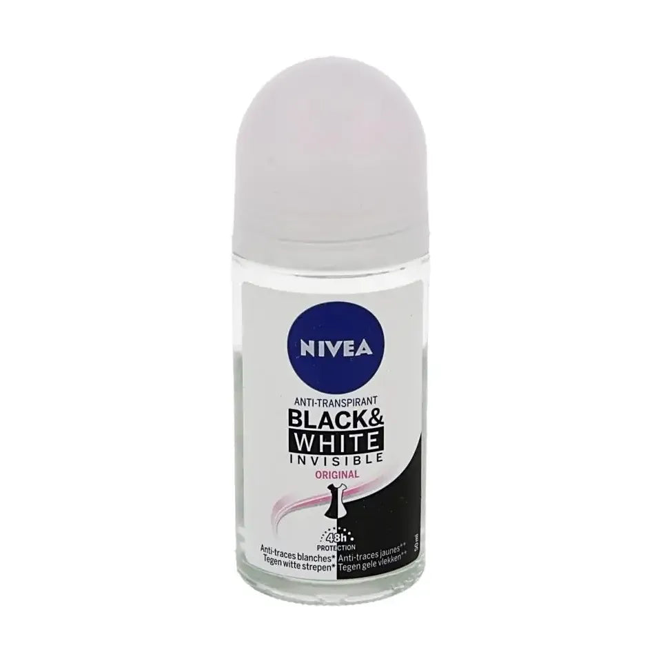Nivea Deodorant roller invisible black & white clear 50 ml