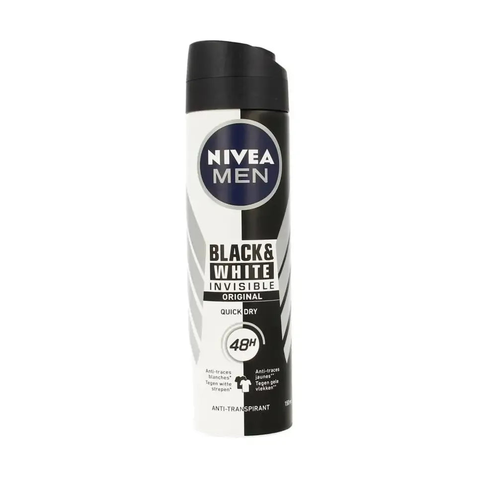 Nivea Men deodorant spray invisible black & white 150 ml