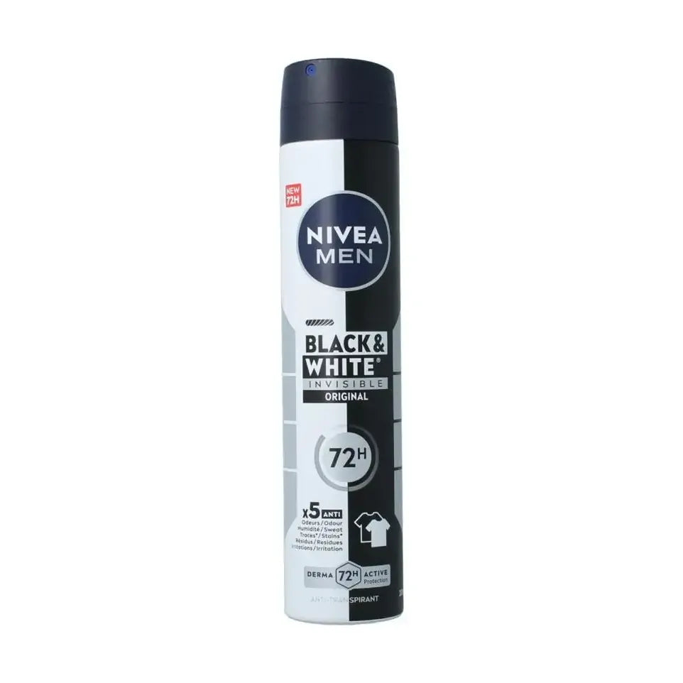 Nivea Men deodorant spray invisible black & white 200 ml