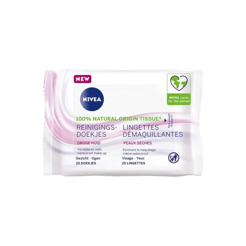 Nivea verzachtende reind droge/gevoelige huid 25 stuks