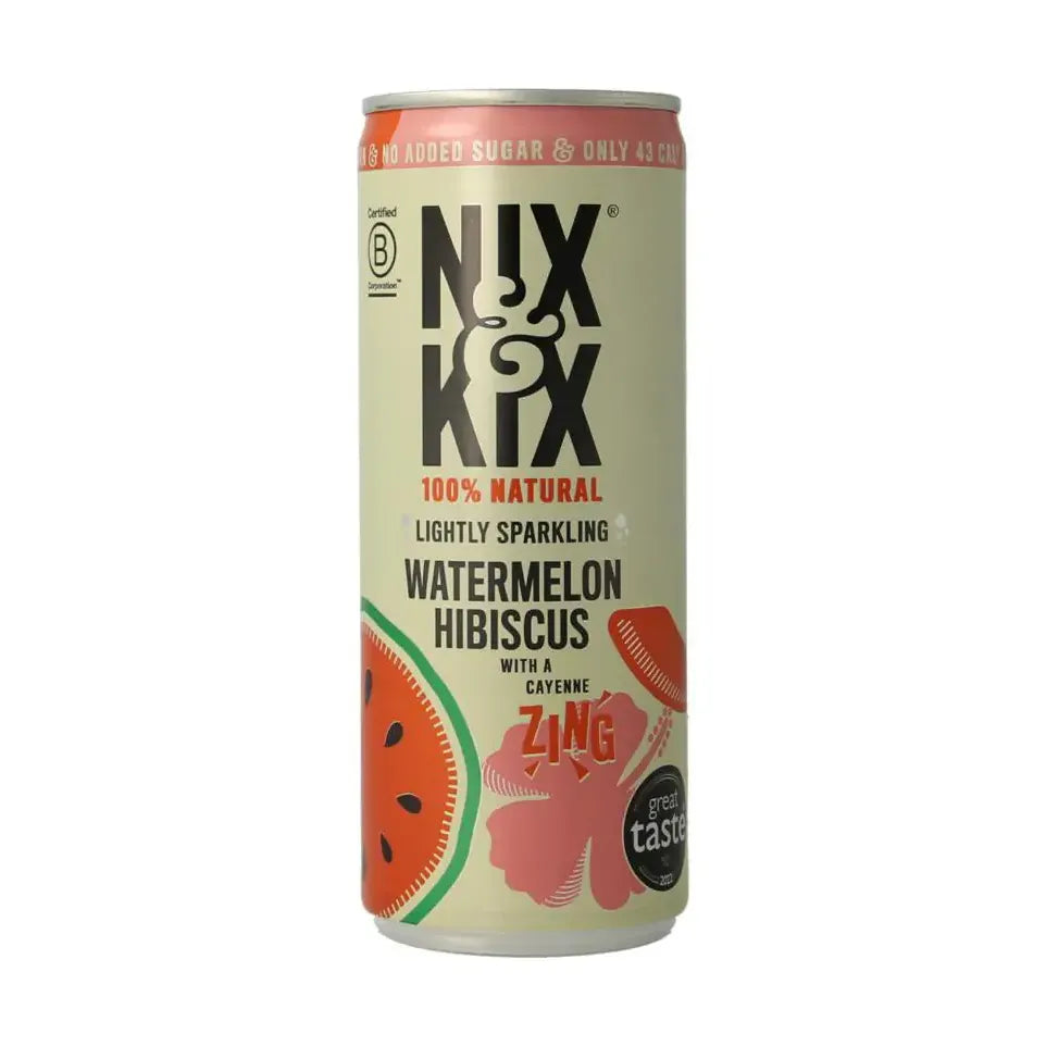Nix & Kix Watermelon hibiscus blikje 250 ml